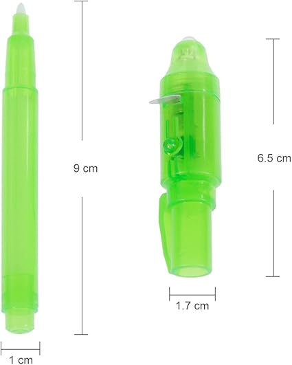 4Pcs Invisible Ink Pen Spy Pen with UV Light