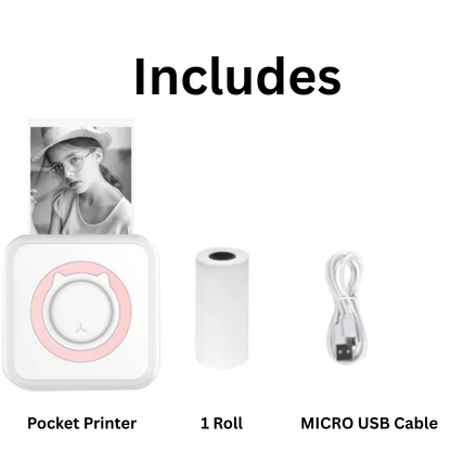 Pocket Portable Mini Thermal Printer Wireless Photo Label Memo