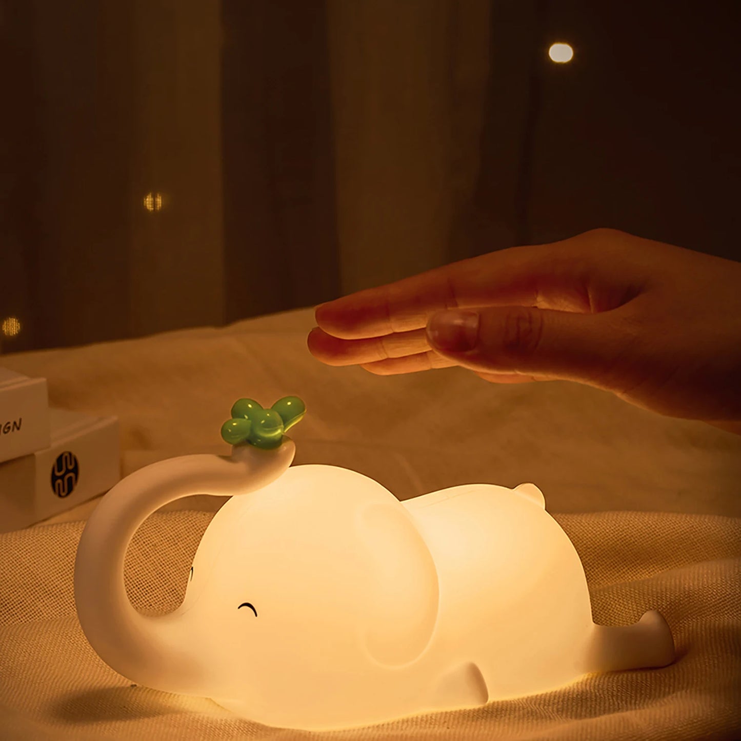 Cute Soft Silicone Touch Activate Night Light- Sheep - Panda - Elephant